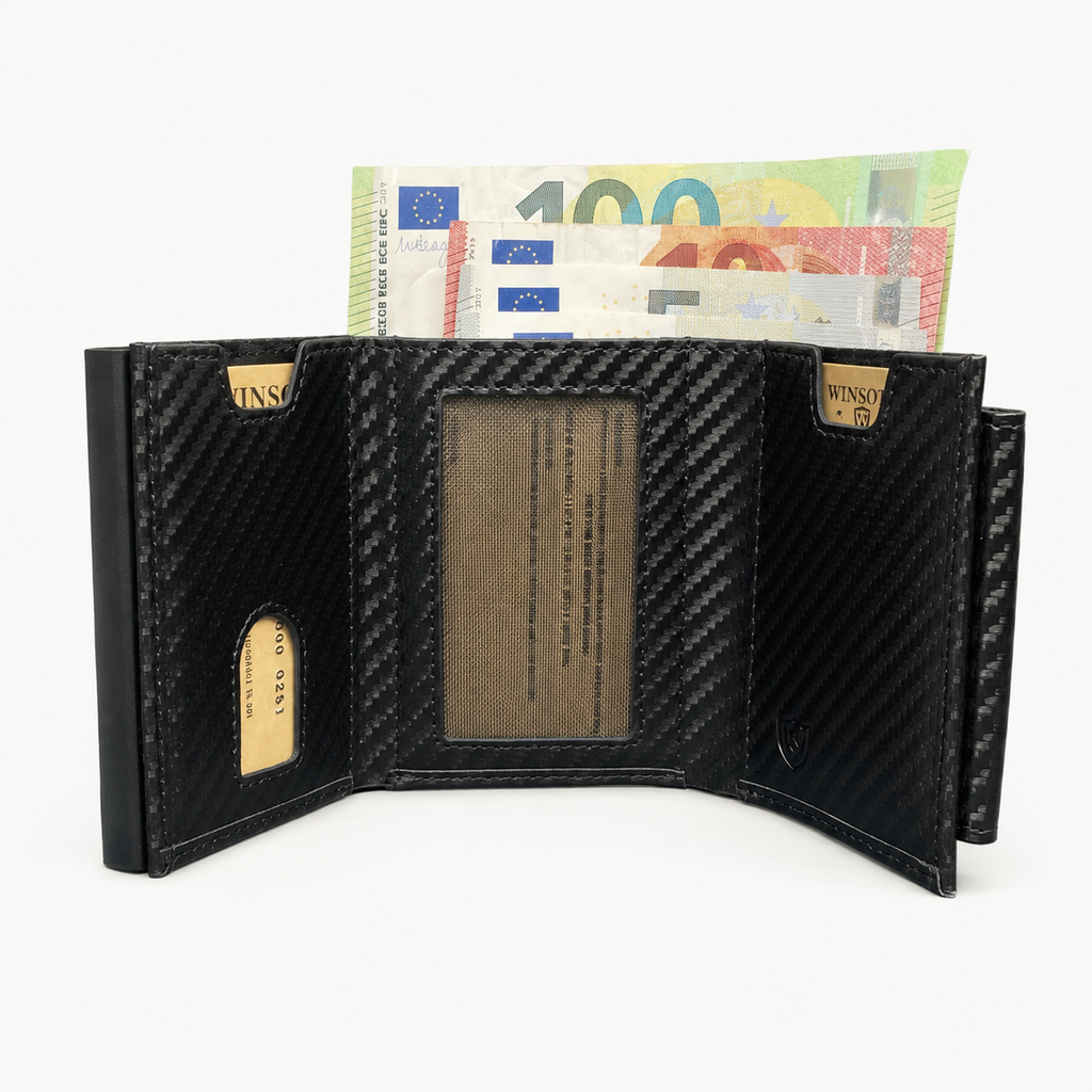 WINSOTY Geldbörse Carbon