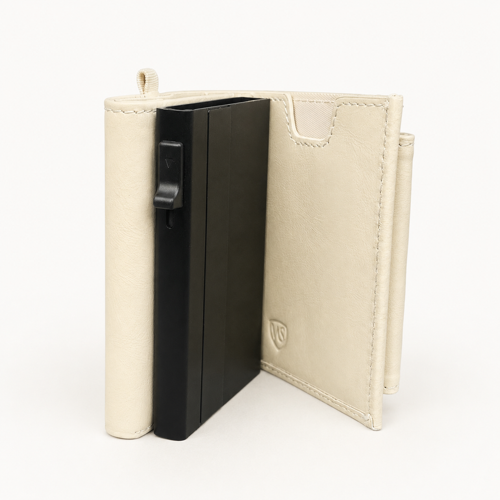 WINSOTY Geldbörse Leder Ivory