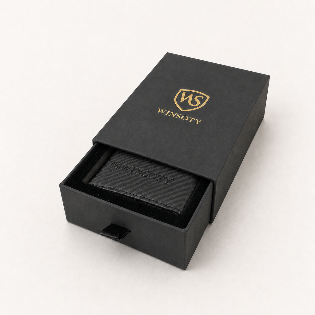 WINSOTY Geldbörse Carbon