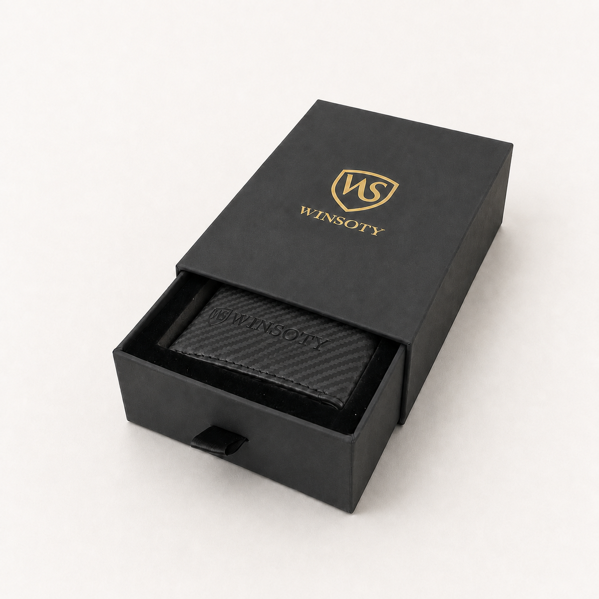 WINSOTY Geldbörse Carbon